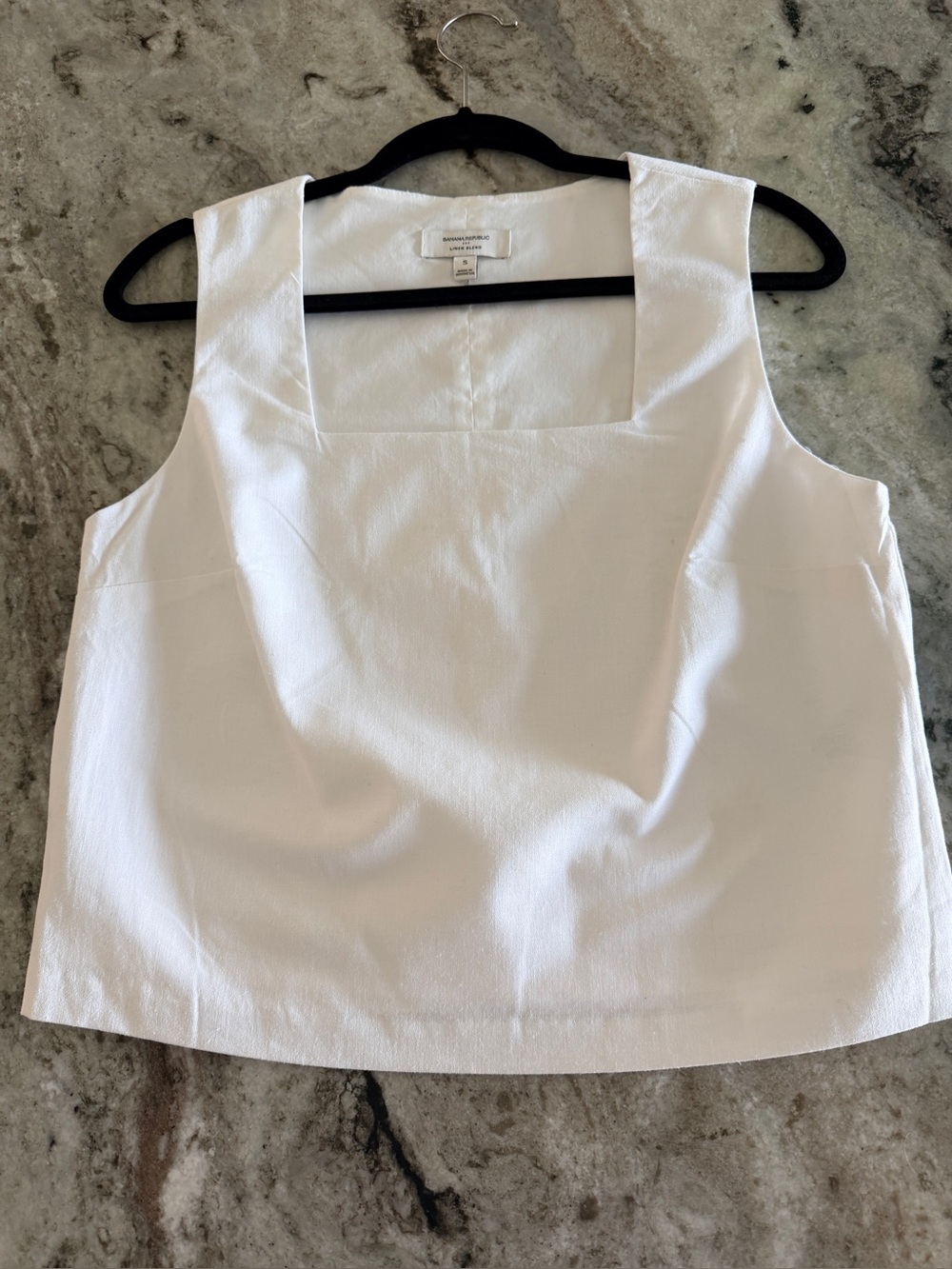 Banana Republic Linen Blend Square Neck Lined Top.  NWOT